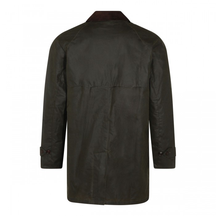 OLIVE COTTON WAX TRENCH 2
