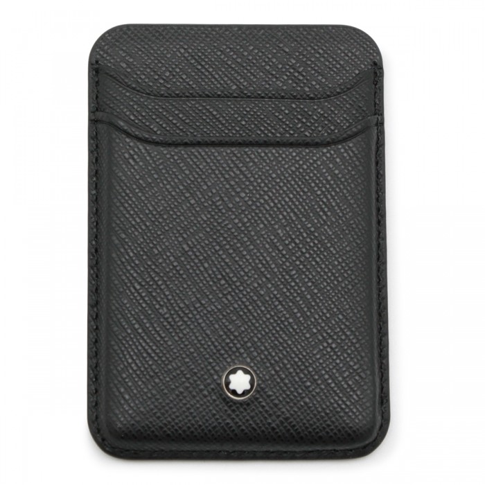 BLACK LEATHER CARD HOLDER
