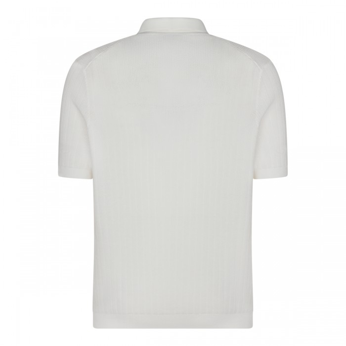 WHITE COTTON POLO SHIRT 2