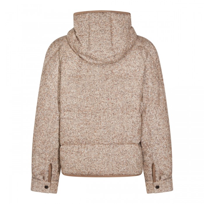 BEIGE VIRGIN WOOL DOWN JACKET 2