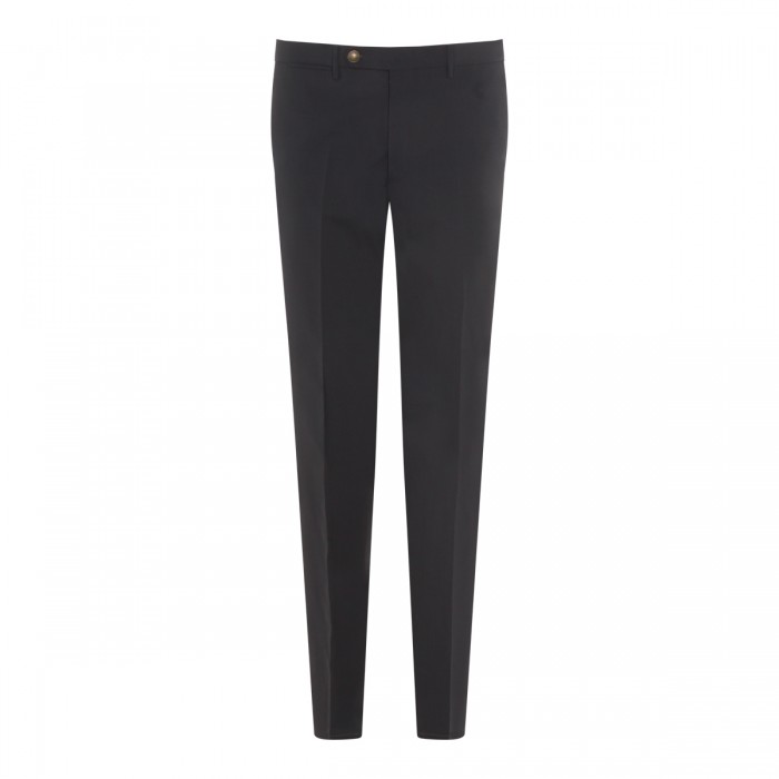 BLACK VIRGIN WOOL PANTS