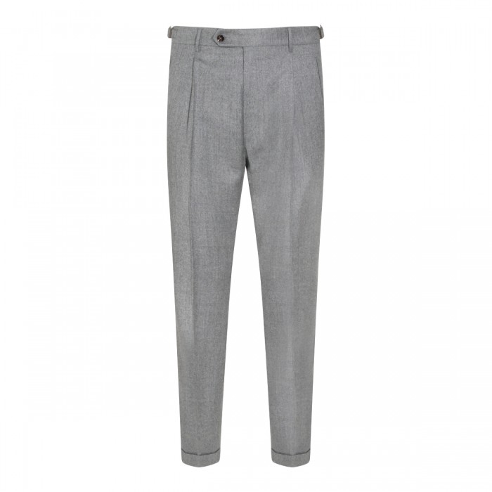 GREY VIRGIN WOOL PANTS