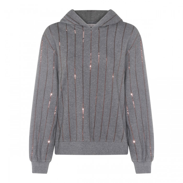 GREY COTTON SWEATSHIRT