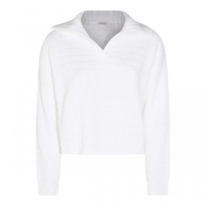 WHITE COTTON POLO SHIRT