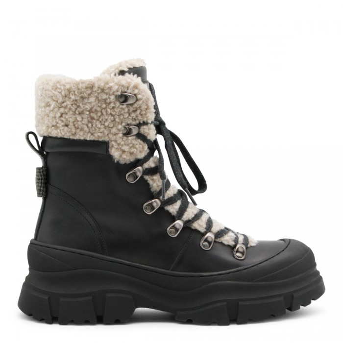 DARK BROWN LEATHER BOOTS