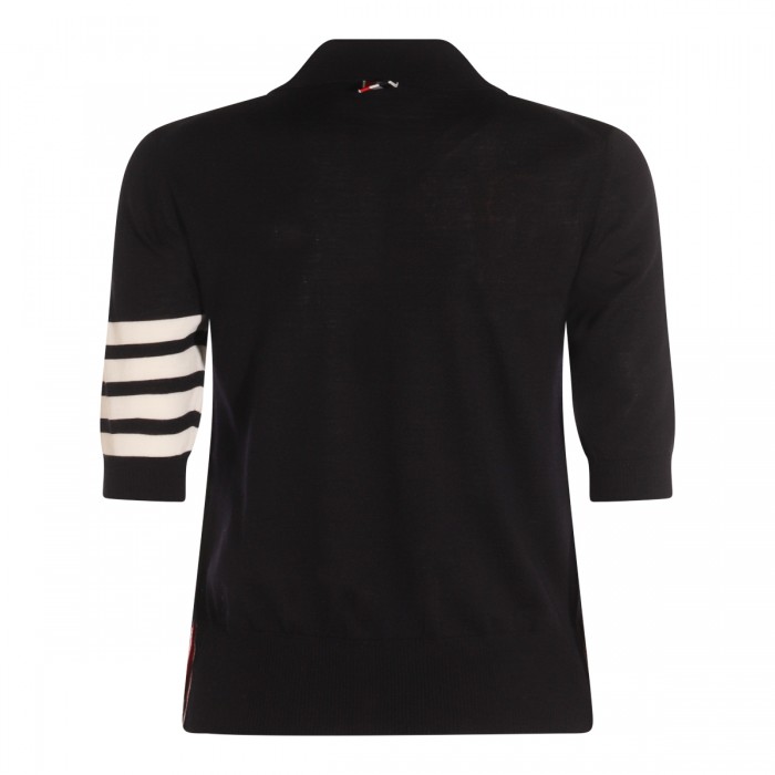 NAVY WOOL POLO SHIRT 2