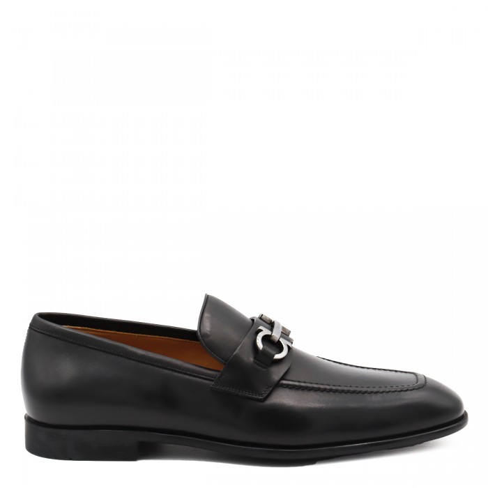 BLACK LEATHER FOSTER LOAFERS
