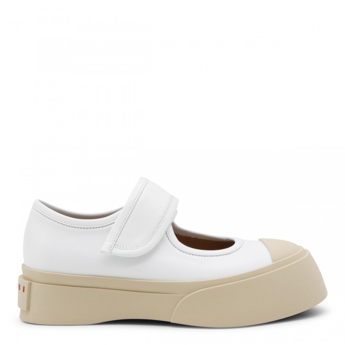 WHITE LEATHER SNEAKERS