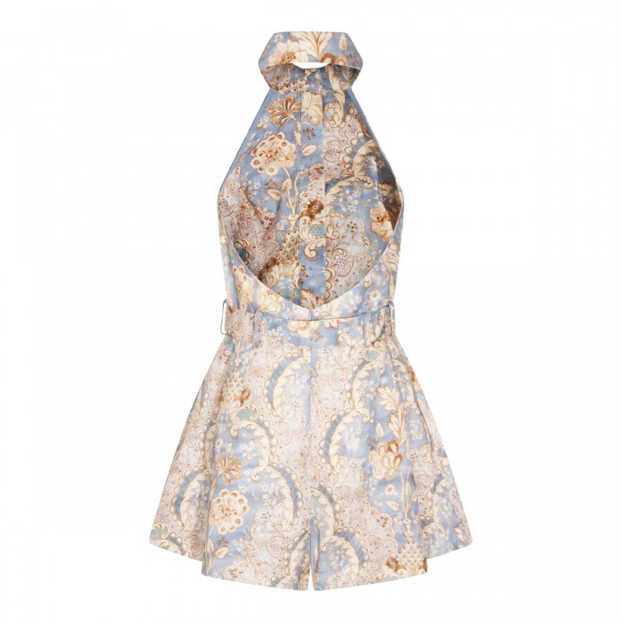 DAMASK DENIM LINEN JUMPSUIT 2