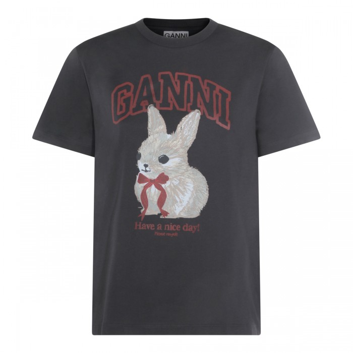 BLACK COTTON T-SHIRT