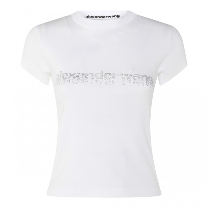 WHITE COTTON T-SHIRT
