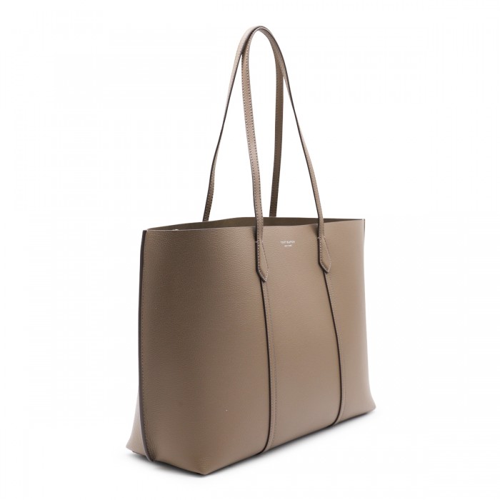 BROWN LEATHER PERRY TOTE BAG 2