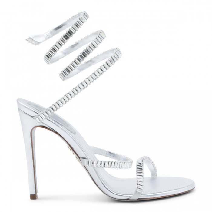 SILVER LEATHER SANDALS
