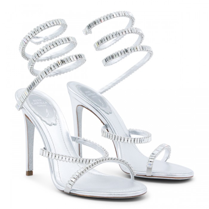 SILVER LEATHER SANDALS 2