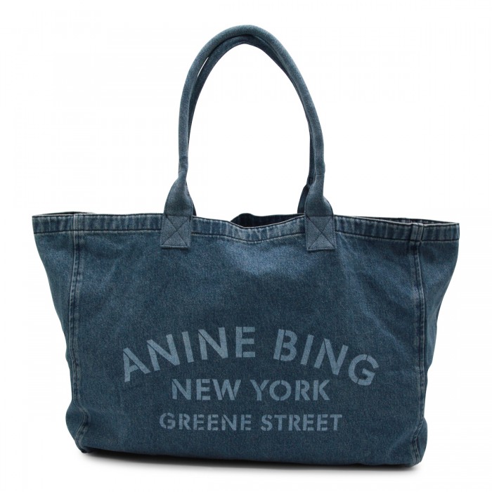BLUE COTTON LEO CANVAS TOTE