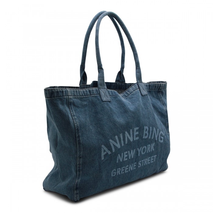 BLUE COTTON LEO CANVAS TOTE 2