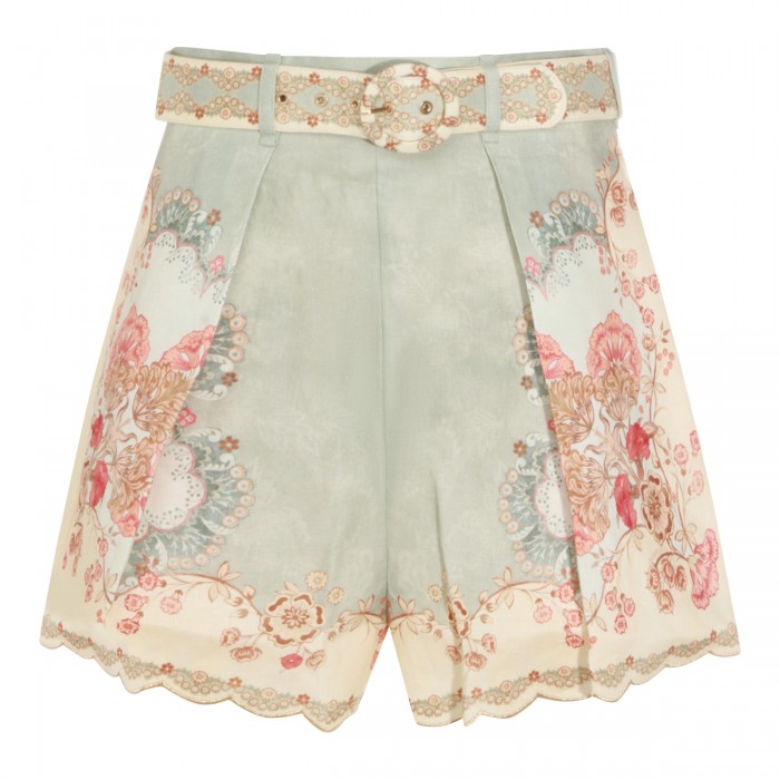 FLORAL LINEN SHORTS