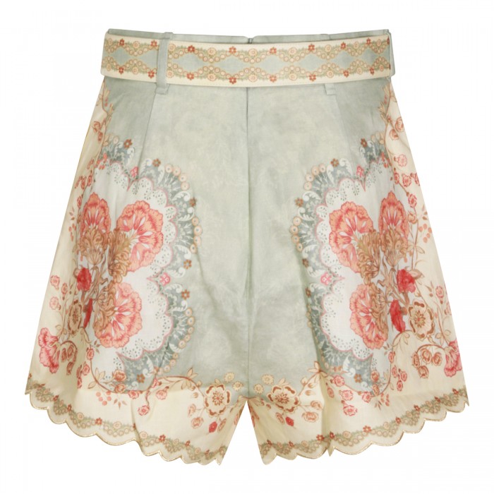 FLORAL LINEN SHORTS 2