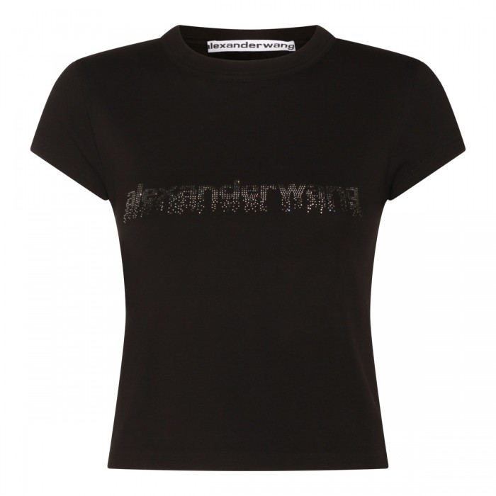 BLACK COTTON T-SHIRT