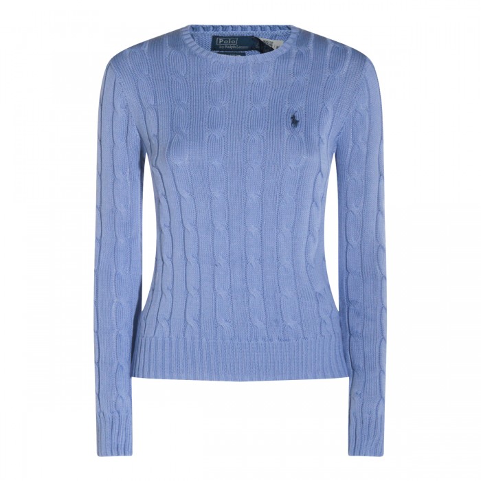LIGHT BLUE COTTON KNITWEAR