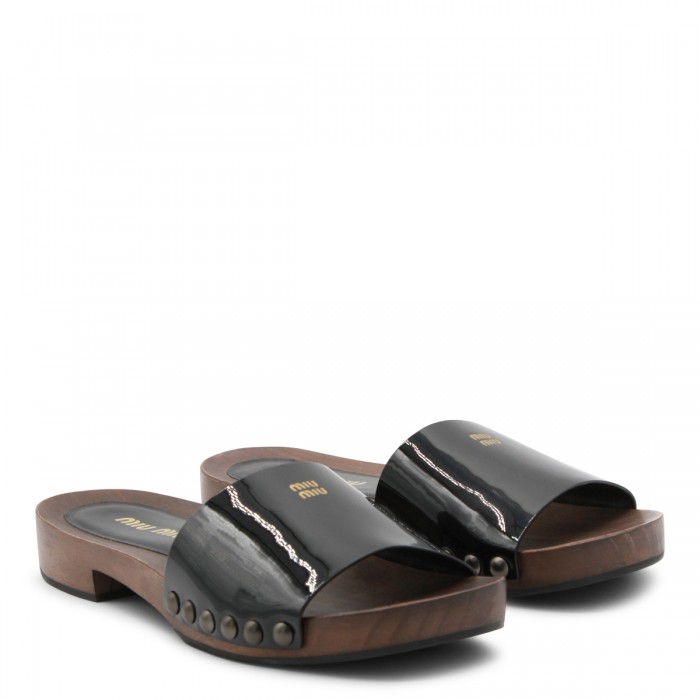 BLACK LEATHER FLATS 2