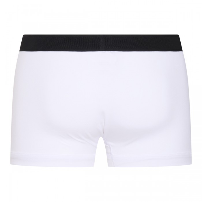 WHITE COTTON BLEND BOXER 2