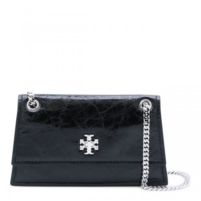 BLACK LEATHER CROSSBODY BAG