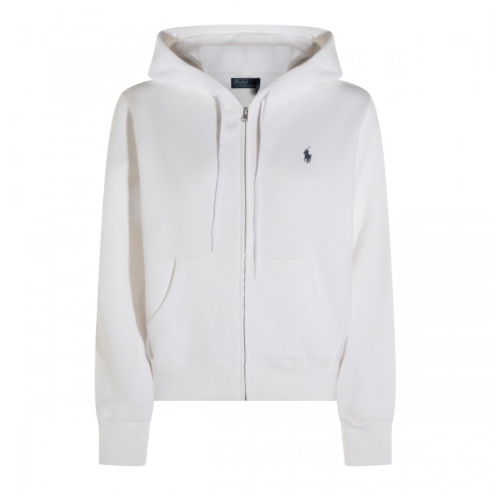 WHITE COTTON SWEATSHIRT