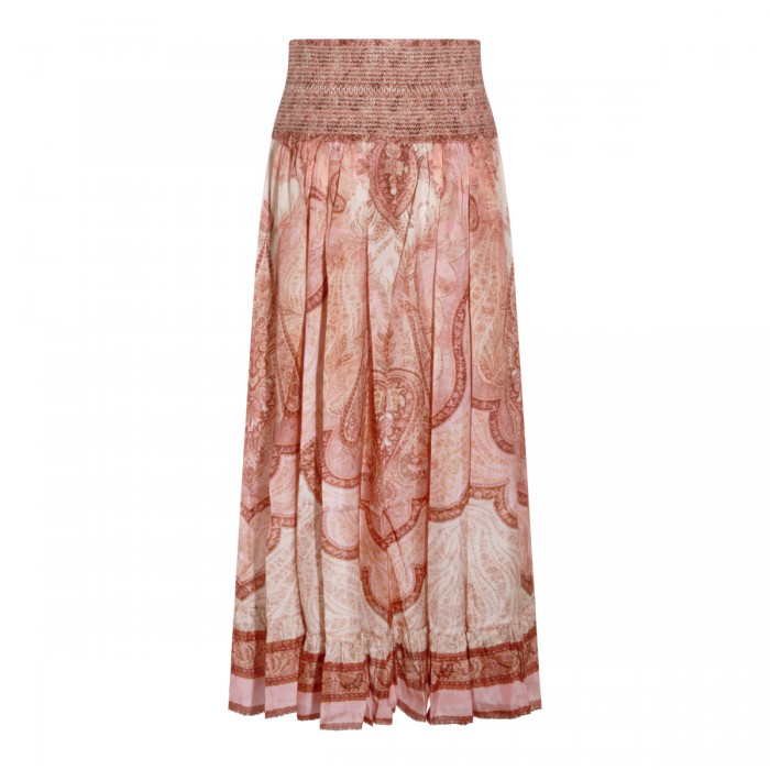 BURGUNDY SILK SKIRT 2