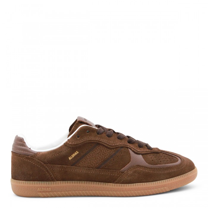 CHOCOLATE LEATHER SNEAKERS