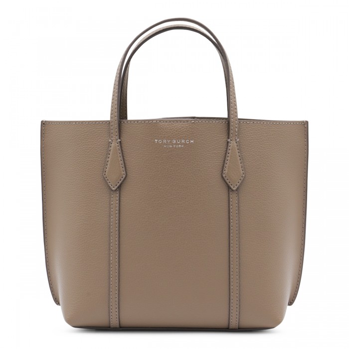 BROWN LEATHER PERRY TOTE BAG