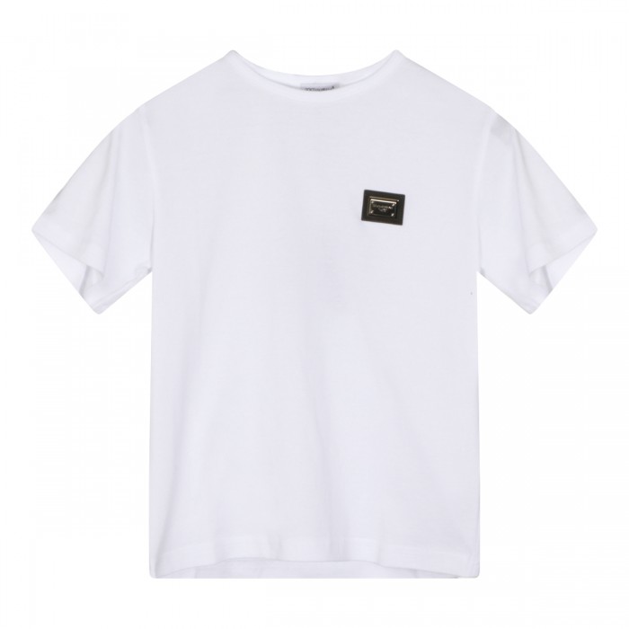 OPTICAL WHITE COTTON T-SHIRT
