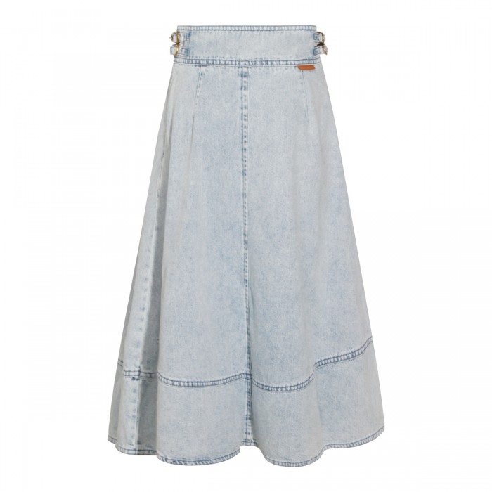 LIGHT BLUE COTTON SKIRT 2