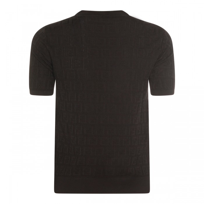 BLACK COTTON BLEND KNITWEAR 2