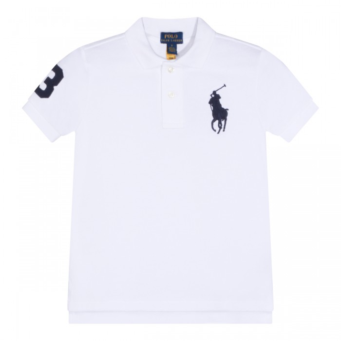 WHITE COTTON POLO SHIRT