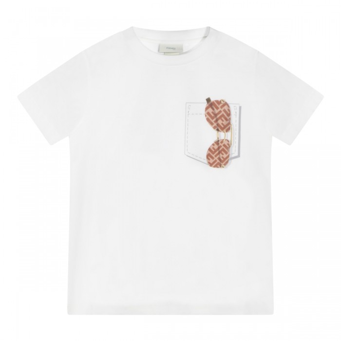WHITE COTTON T-SHIRT