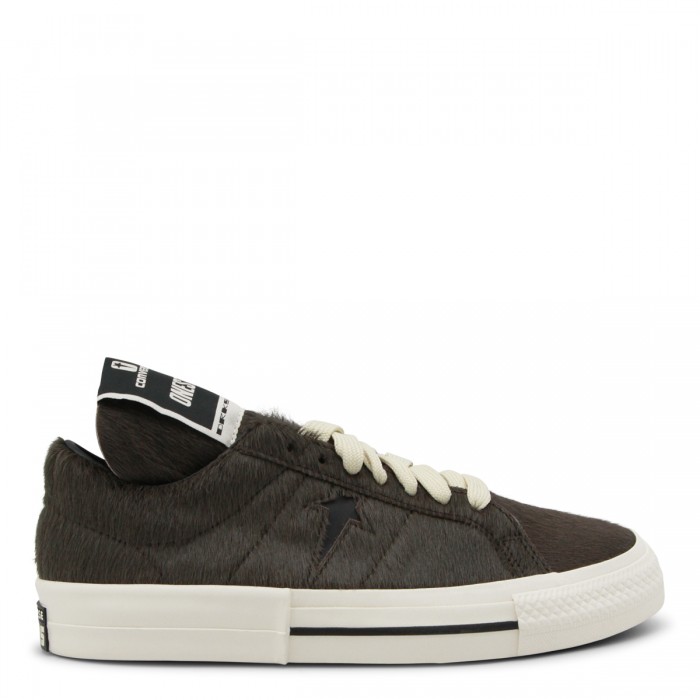 DARK GREY LEATHER SNEAKERS