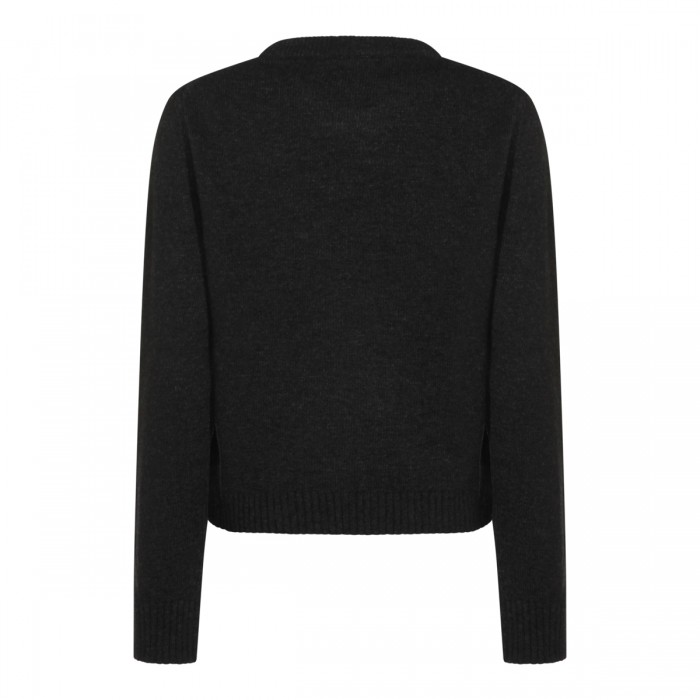 BLACK WOOL BLEND KNITWEAR 2