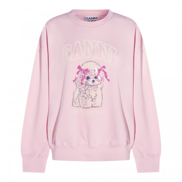 CHALK PINK COTTON SWEATSHIRT