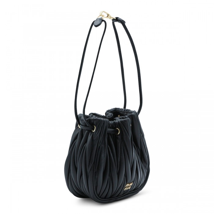 BLACK LEATHER MINI BAG  2