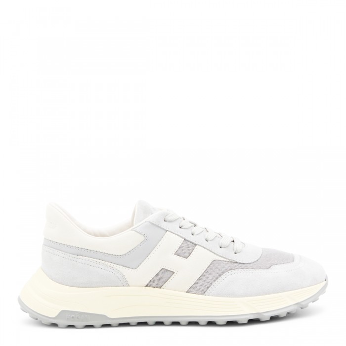 GREY LEATHER SNEAKERS