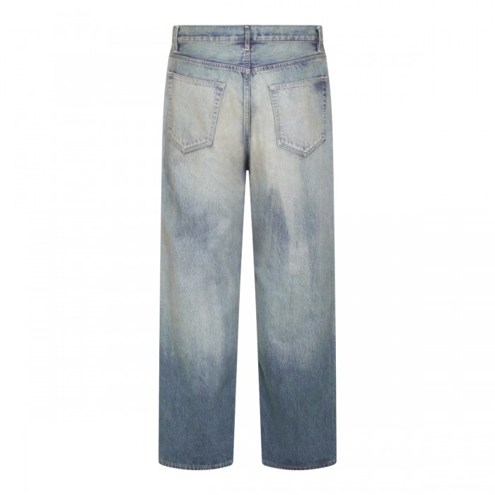 FADED INDIGO COTTON JEANS 2