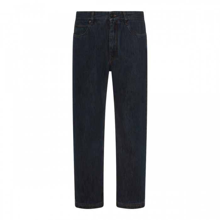 DARK BLUE COTTON JEANS