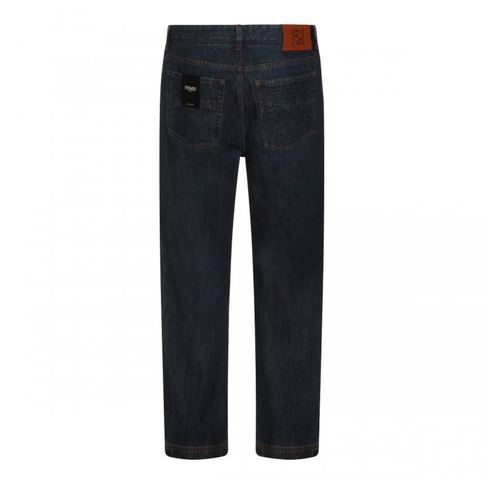 DARK BLUE COTTON JEANS 2