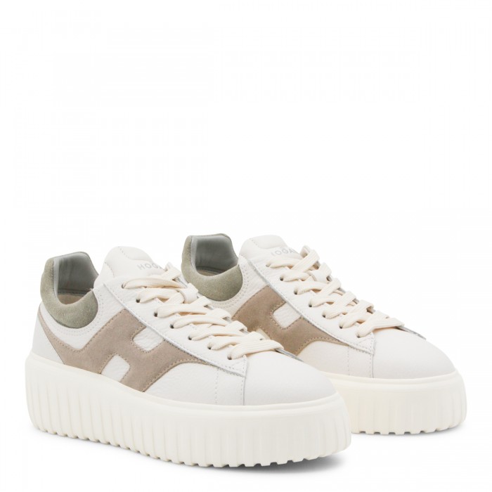 WHITE AND BEIGE LEATHER... 2