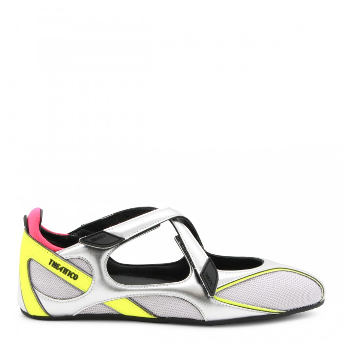 SILVER AND FLUO SNEAKERS