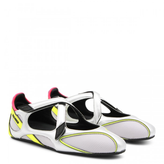 SILVER AND FLUO SNEAKERS 2