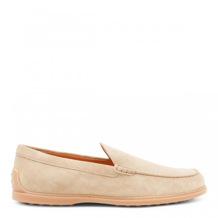 BEIGE LEATHER LOAFERS