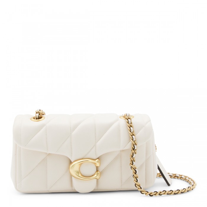 CHALK LEATHER QUILTED TABBY...