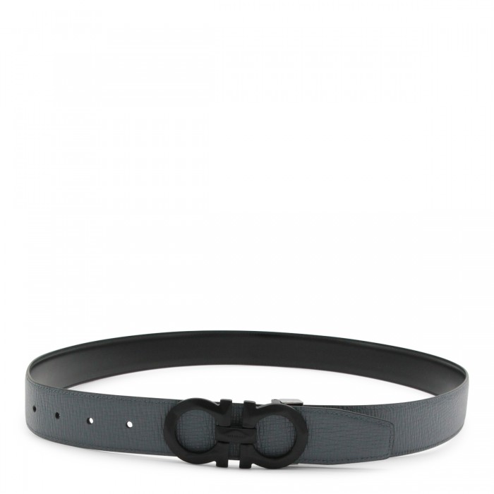 DARK GRAY LEATHER BELT